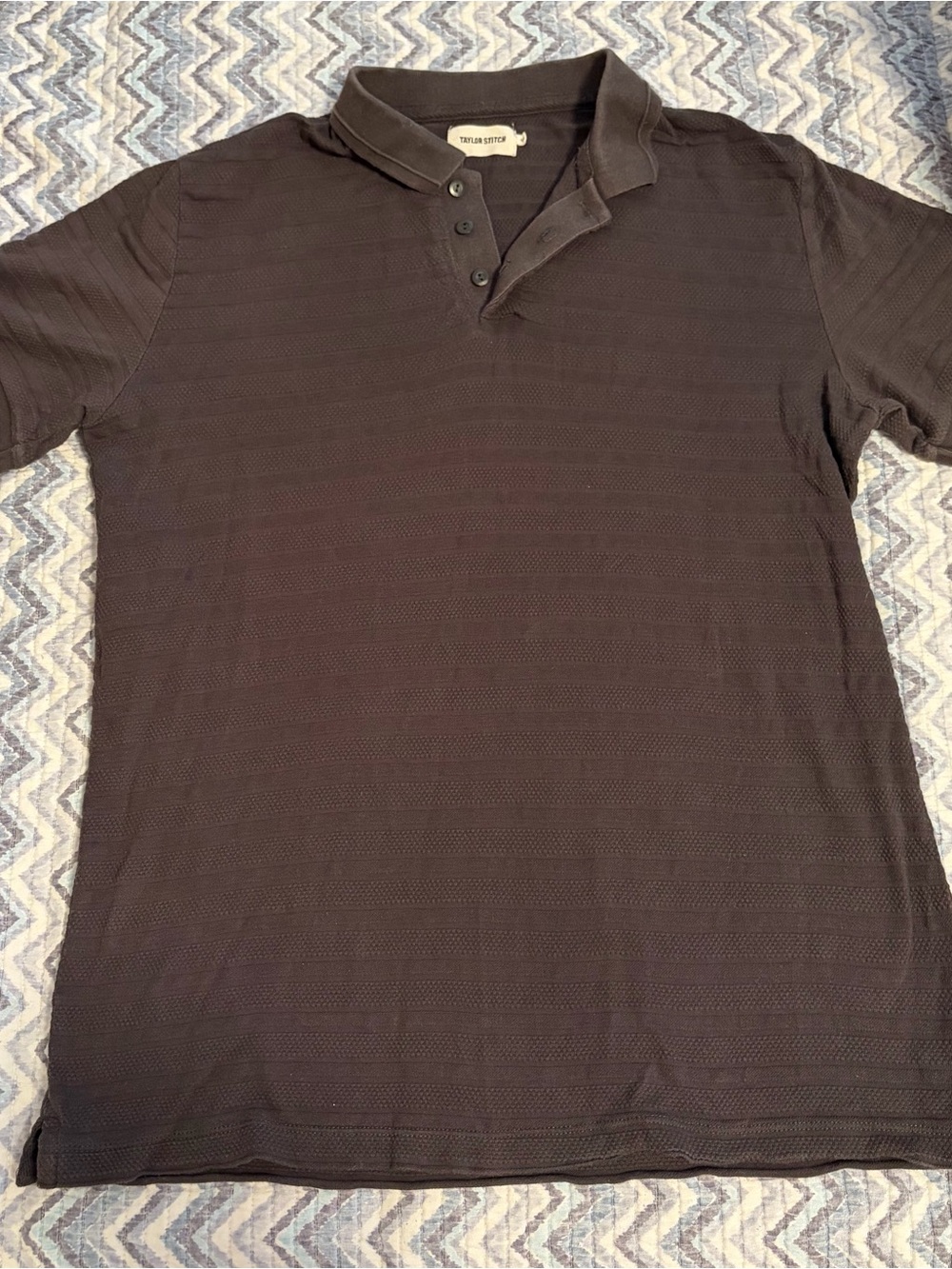 Taylor Stitch Men's Black Short-Sleeve Polo